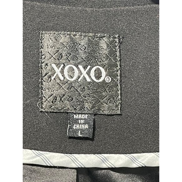 XOXO Women’s Black Blazer Size L Single Button Office Work Jacket - Picture 4 of 12